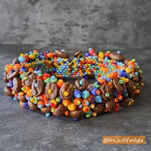 Fair Trade Colorful Coffee Bean & Seed Bead Bracelet